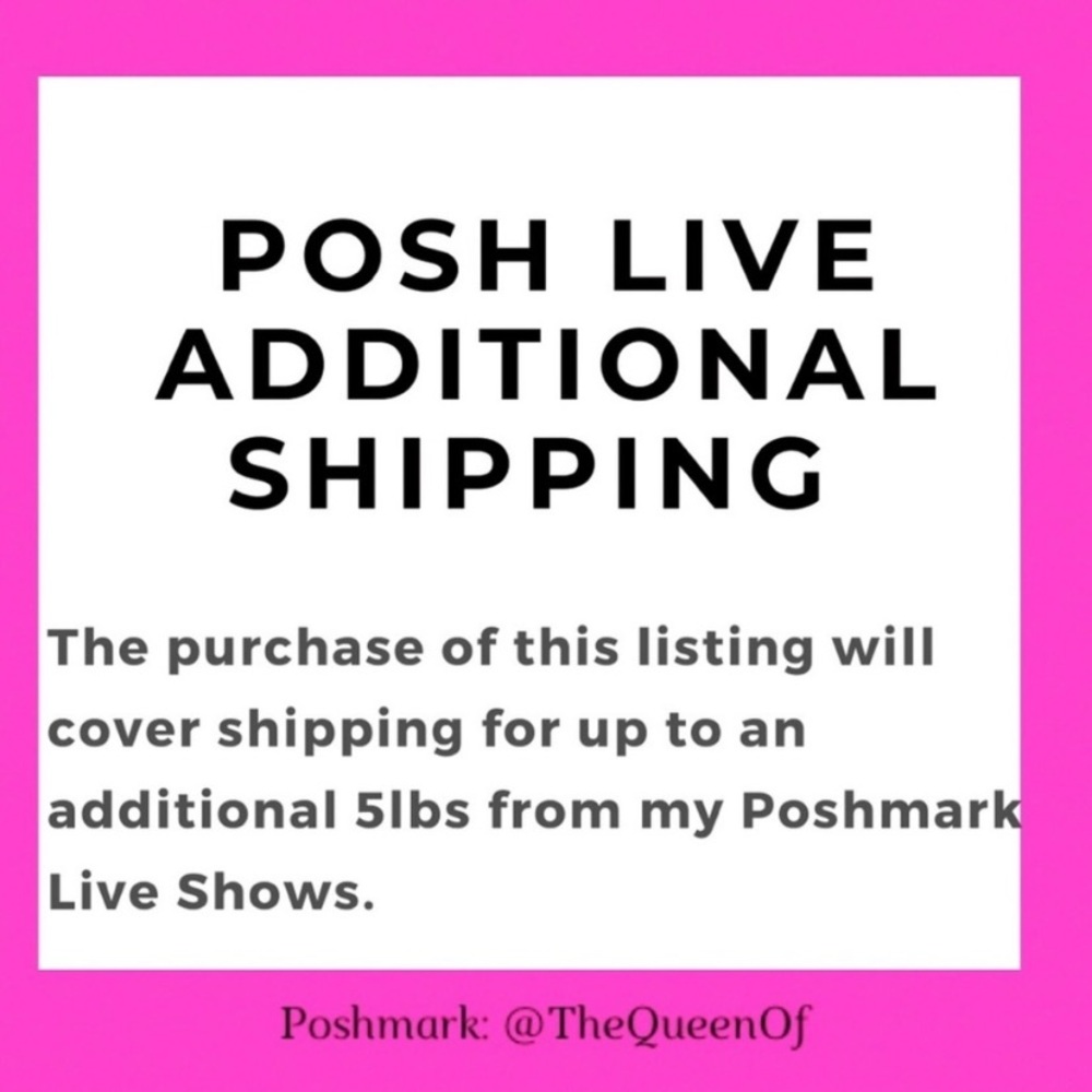 Poshmark additional shipping label for purchases over 5 pounds